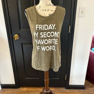 Sleeveless T - Funny Saying - Size XL